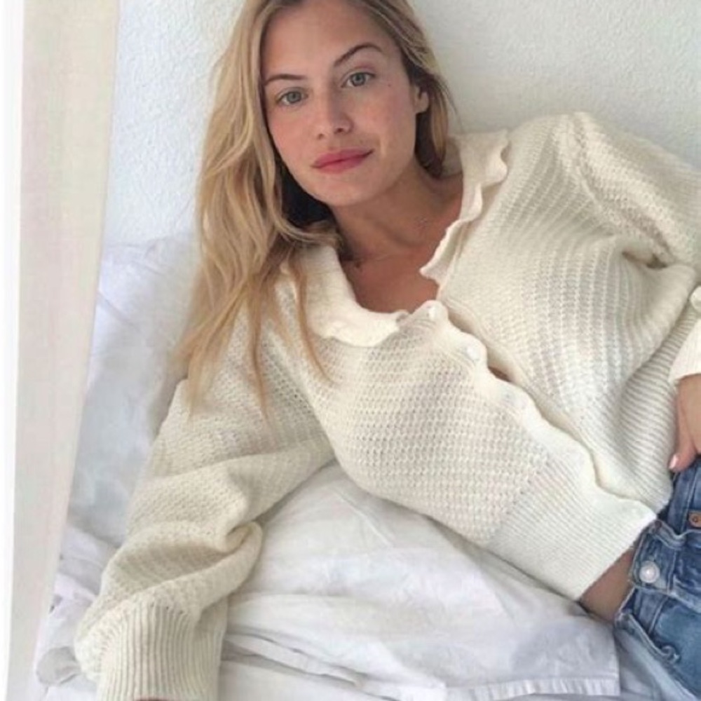 Rouje Elvira Crop cardigan cream